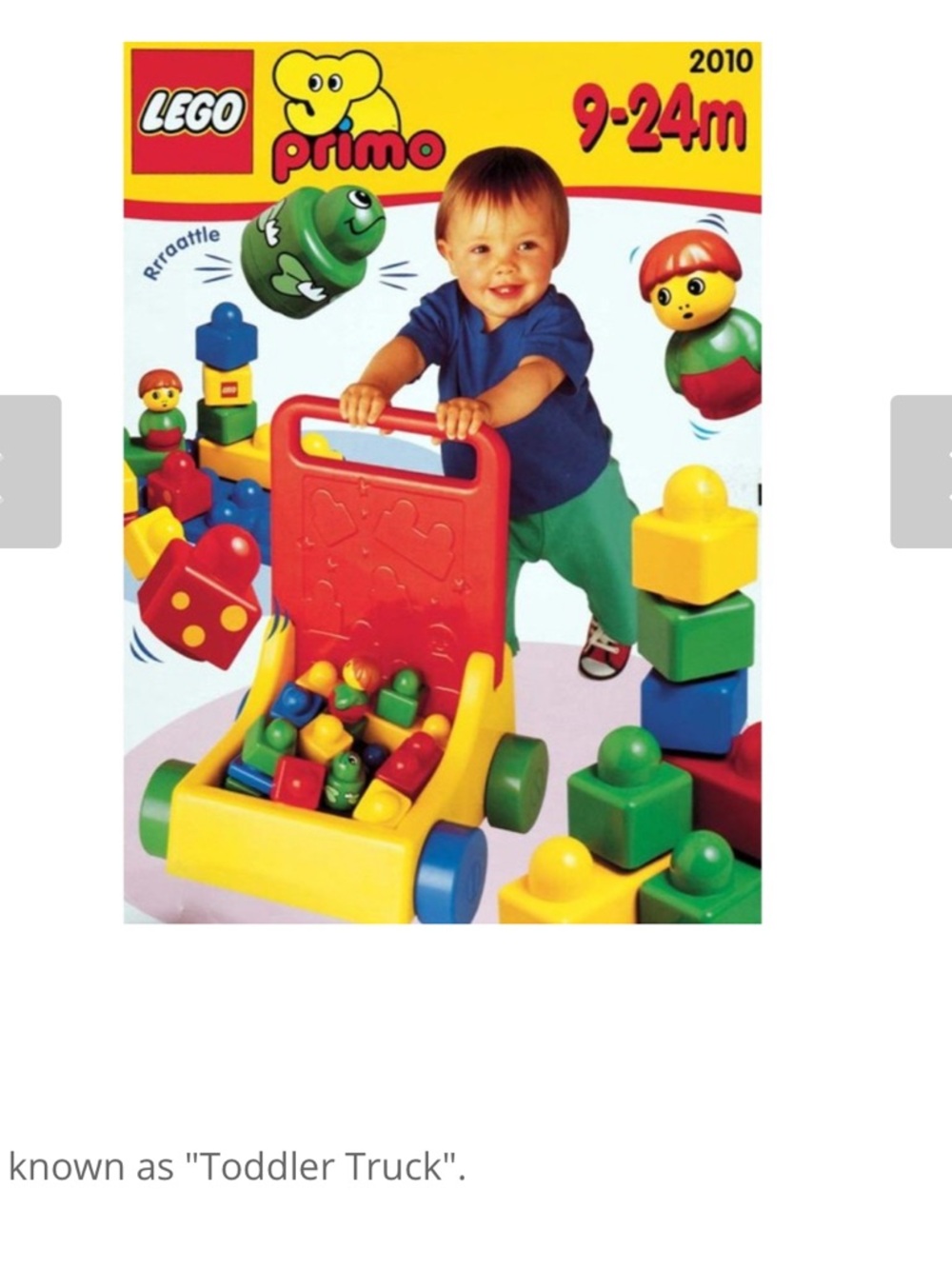 Lego Primo Toddler Push Walker in Red, Yellow, Blue, Green
